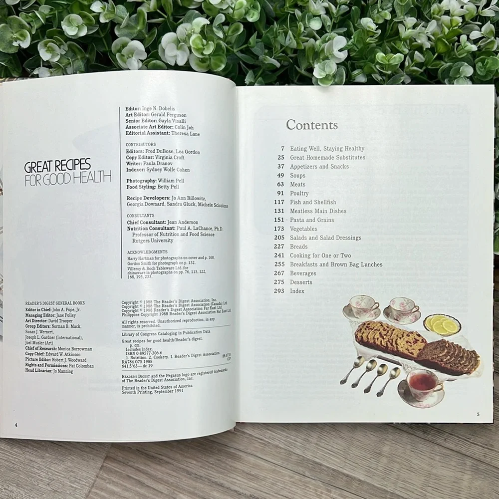 Reader’s Digest Great Recipes For Good Health Hardcover Cookbook
